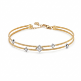 Italian Double-strand Coil Diamond Bracelet