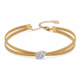 Italian Triple-strand Coil Diamond Bracelet