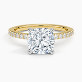 Petite Shared Prong Three-Quarter Coverage Diamond Ring (1/3 ct. tw.) in 14K White Gold