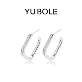 Platinum Prism Light Square Diamond Studs