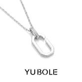 Prism Realm Geometric Loop Diamond Collarbone Necklace