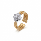 Italian Coil Flower Diamond Ring