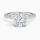 Petite Shared Prong Three-Quarter Coverage Diamond Ring (1/3 ct. tw.) in 14K White Gold