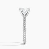 Petite Shared Prong Three-Quarter Coverage Diamond Ring (1/3 ct. tw.) in 14K White Gold