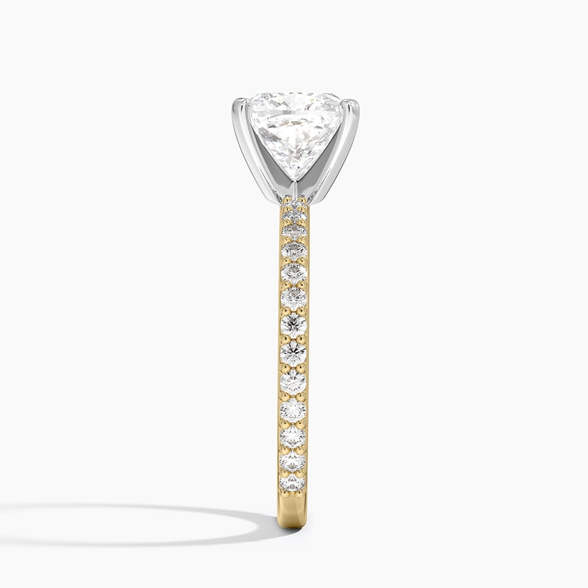 Petite Shared Prong Three-Quarter Coverage Diamond Ring (1/3 ct. tw.) in 14K White Gold