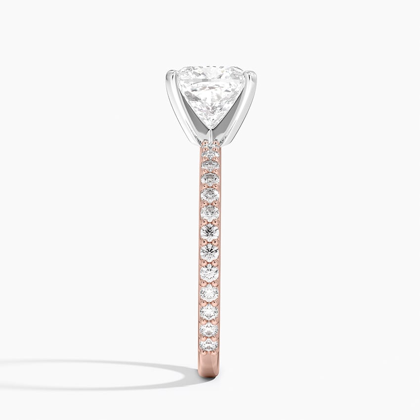 Petite Shared Prong Three-Quarter Coverage Diamond Ring (1/3 ct. tw.) in 14K White Gold