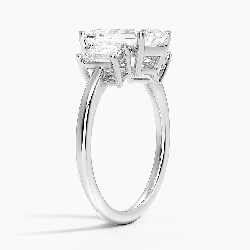 Luxe Rhiannon Three Stone Diamond Ring (3/4 ct. tw.) in 14K White Gold