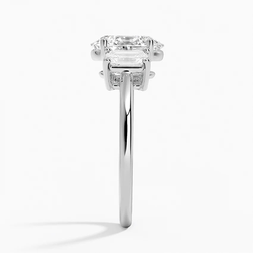 Luxe Rhiannon Three Stone Diamond Ring (3/4 ct. tw.) in 14K White Gold