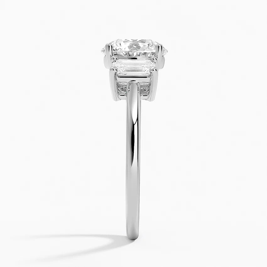 Luxe Rhiannon Three Stone Diamond Ring (3/4 ct. tw.) in 14K White Gold