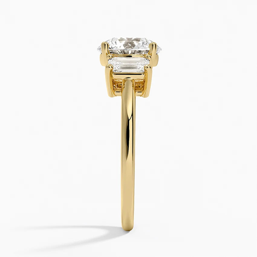 Luxe Rhiannon Three Stone Diamond Ring (3/4 ct. tw.) in 14K White Gold