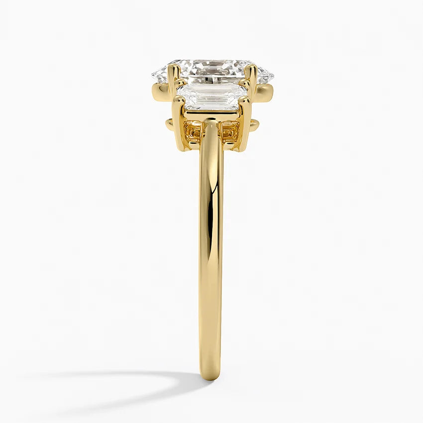 Luxe Rhiannon Three Stone Diamond Ring (3/4 ct. tw.) in 14K White Gold