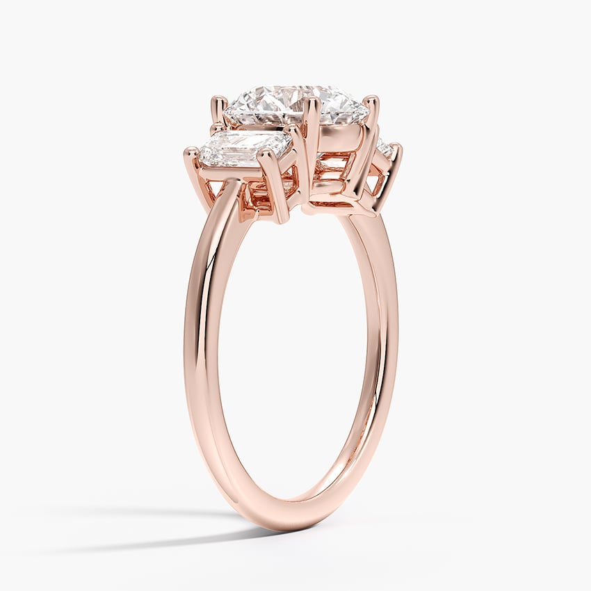 Luxe Rhiannon Three Stone Diamond Ring (3/4 ct. tw.) in 14K White Gold