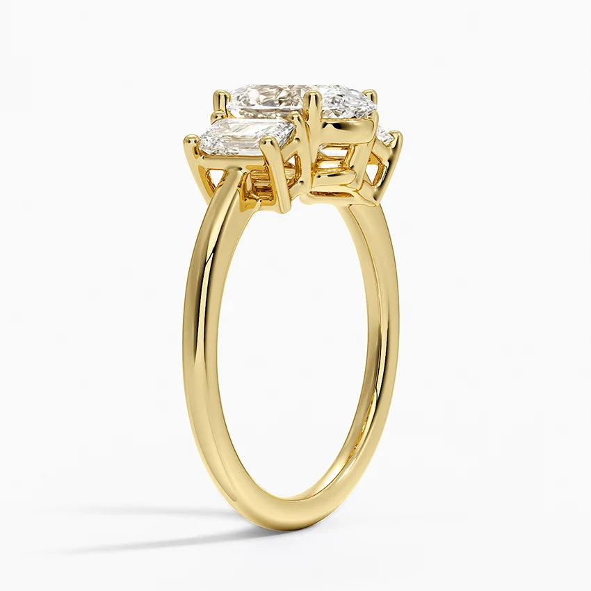 Luxe Rhiannon Three Stone Diamond Ring (3/4 ct. tw.) in 14K White Gold
