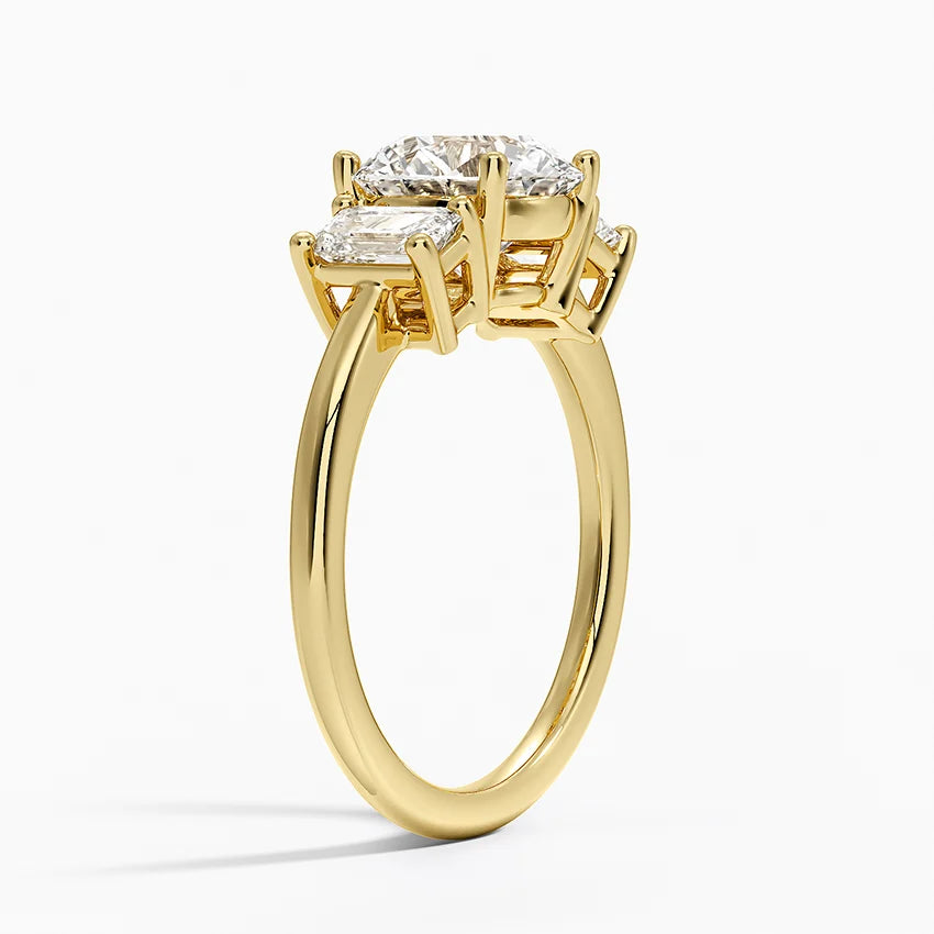 Luxe Rhiannon Three Stone Diamond Ring (3/4 ct. tw.) in 14K White Gold