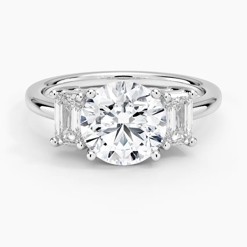 Luxe Rhiannon Three Stone Diamond Ring (3/4 ct. tw.) in 14K White Gold