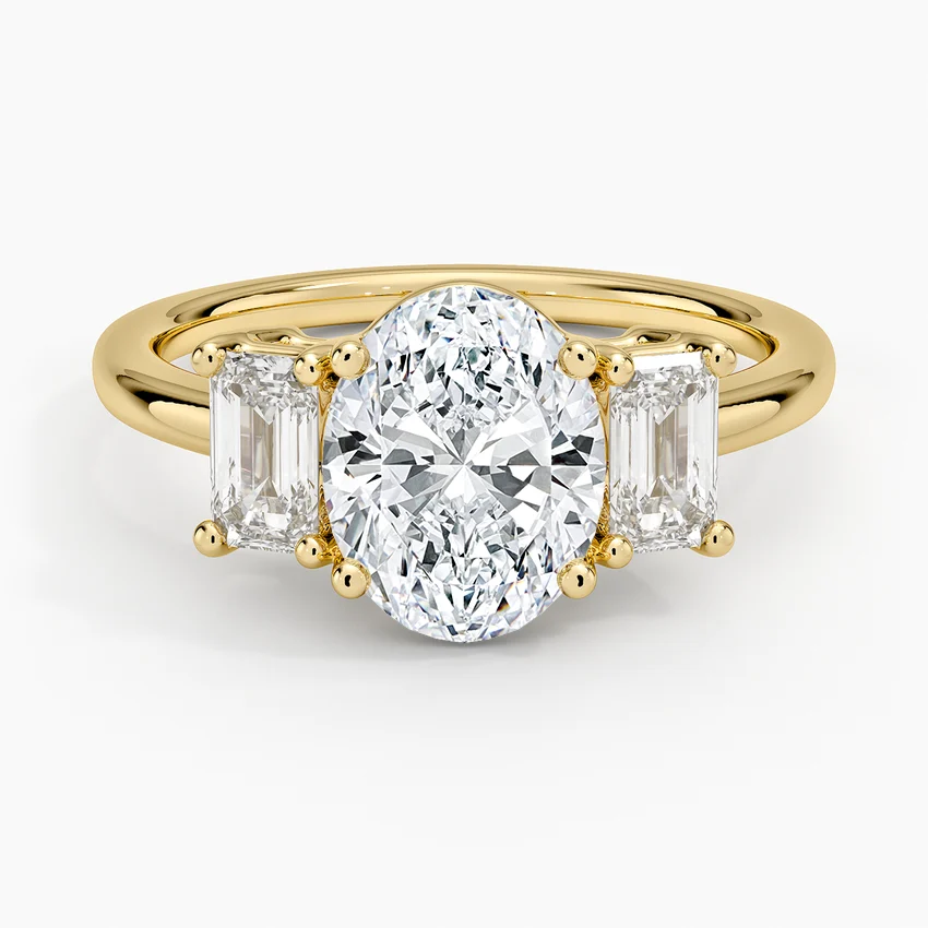 Luxe Rhiannon Three Stone Diamond Ring (3/4 ct. tw.) in 14K White Gold