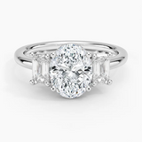 Luxe Rhiannon Three Stone Diamond Ring (3/4 ct. tw.) in 14K White Gold