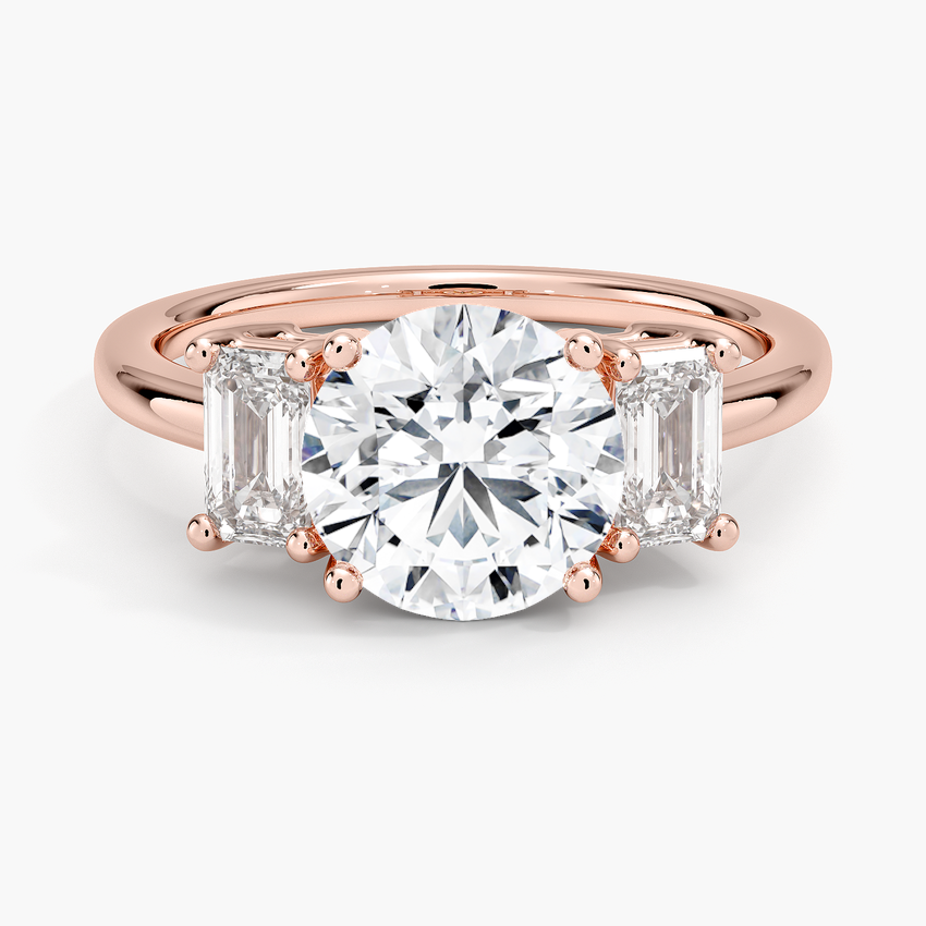 Luxe Rhiannon Three Stone Diamond Ring (3/4 ct. tw.) in 14K White Gold